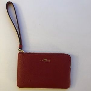 Small Coach Wristlet - Red